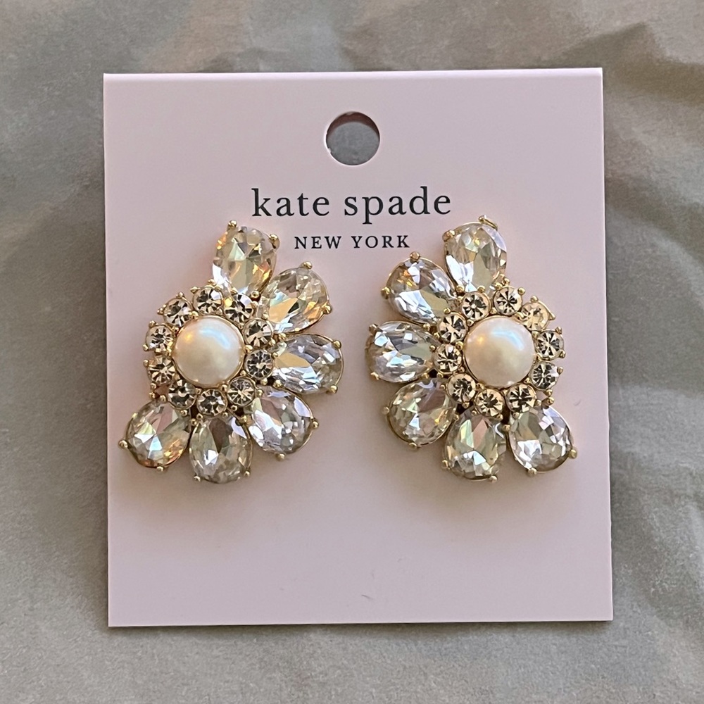 NWT Kate Spade Bright Ideas Fan Cluster Stud Earrings